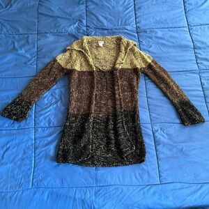 Brown, Tan, and Black Women's Cardigan